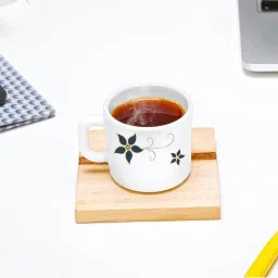 Larah by Borosil White Ceramic Tea & Coffee Mug - Set fo 6 100ml image 5