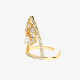 Sohi Gold-Plated Statement Finger Ring image 5
