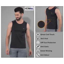 Force NXT Multicolored Regular Fit Gym Vest - Pack Of 3 image 5