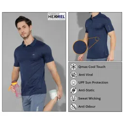 Force NXT Indigo & Grey Regular Fit Sports Polo - Pack Of 2 image 5