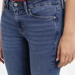 Levi's 711 Blue Relaxed Fit Mid Rise Jeans image 5