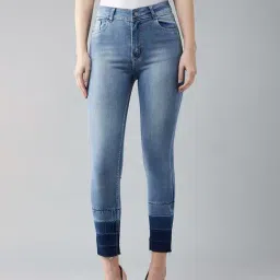 DOLCE CRUDO Light Blue High Rise Jeans-image-93