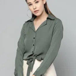 Trend Arrest Green Regular Fit Shirt-image-14