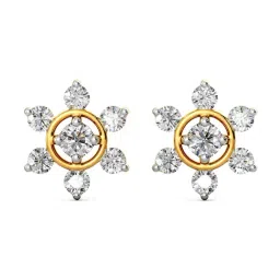 Joyalukkas 18k Yellow Gold & Diamond Stud Earrings for Girls-image-66