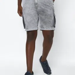 Forever 21 Grey Regular Fit Denim Shorts-picture-17