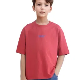 Rare Ones Boys Red Cotton Graphic T-Shirt-picture-13