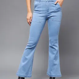 Miss Chase Blue Cotton High Rise Jeans-picture-41