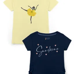 HELLCAT Yellow & Navy Printed T-Shirt (Pack Of 2)-image-22