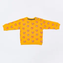 H by Hamleys Infants Boys Orange Printed Full Sleeves Sweatshirt-picture-22