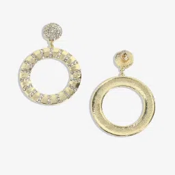 Sohi goldplated drop earrings for women image 5