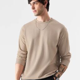 The Souled Store Originals Khaki Loose Fit Oversized Sweatshirt-picture-19