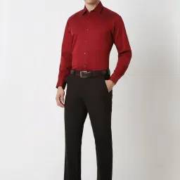Van Heusen Red Cotton Regular Fit Shirt image 5