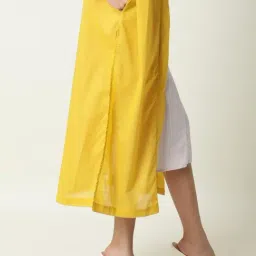 RAREISM Yellow Cotton Solid Shrug image 5