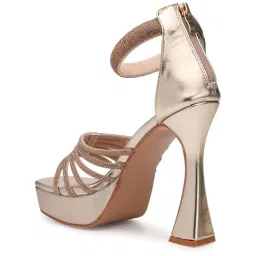 Truffle Collection Women's Golden Ankel Strap Sandal image 5