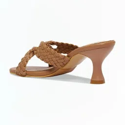 Eridani Women's Catalina Beige Cross Strap Stilettos image 5