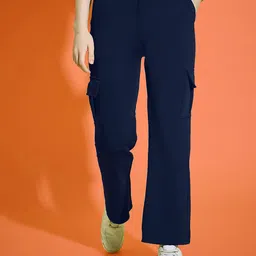 Dream Beauty Fashion Women Loose Fit High-Rise Cargos Trousers-image-50