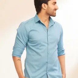 The Bleu Label Blue Slim Fit Shirt-picture-29