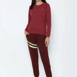 Allen Solly Maroon Cotton Plain Sweatshirt image 5