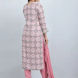 SHIFORY Women Floral Printed Regular Kurta with Trousers & With Dupatta image 4