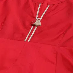 Biba Girls Red Printed Kurta Set image 5