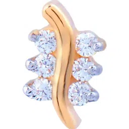 Bhima Jewels 18k (750) Yellow Gold Diamond Designer Fancy Nosepin for Women-image-80