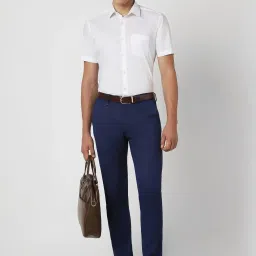 Van Heusen Navy Slim Fit Trousers image 5