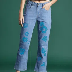 DressBerry Women Stretchable Printed Straight Fit Jeans-image-27