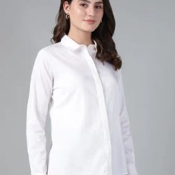 Hancock White Cotton Solid Shirt-picture-10
