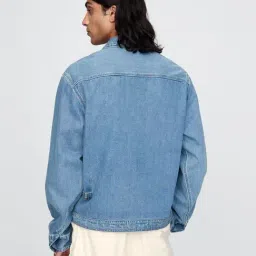 GAP Indigo Relaxed Fit Solid Jacket image 2