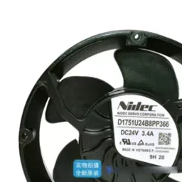 NIDEC D1751U24B8PP366 24 V Air Cooling Fan Black image 3