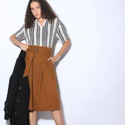 Vero Moda Brown A-Line Midi Skirt-picture-43