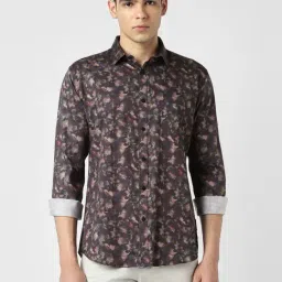 Van Heusen Brown Cotton Slim Fit Printed Shirt-picture-25