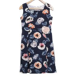 Sera Girls Blue Printed Fit and Flare Dress-picture-16