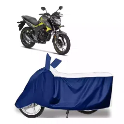 Auto Pearl Bike Cover for Honda CB Hornet 160 (White & Blue)-picture-24