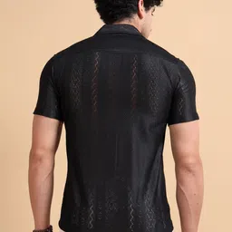 RIGS AND RAGS Men Relaxed Semi Sheer Casual Shirt image 2