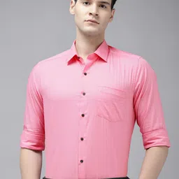 Arrow Manhattan Slim Fit Opaque Pure Cotton Formal Shirt-image-46