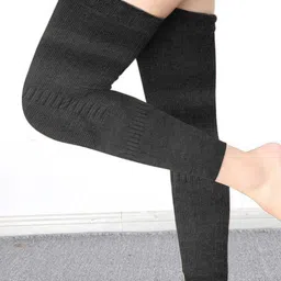 Infispace Women Pack Of 2 Knee-Length Leg Warmer Socks With Ribbed Grip for Snug Fit image 2