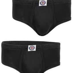 Jockey Kids Black Textured Brief (Pack Of 2)-image-5