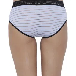BASIICS by La Intimo Blue Serenity Striped Hipster Panty image 2