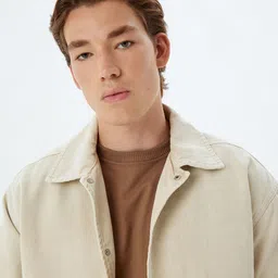 Koton Men Striped Tailored Jacket with Embroidered image 2