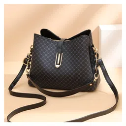 SYGA Women's Pu Material With Bucket Type, Sling Bag (Black)-picture-32