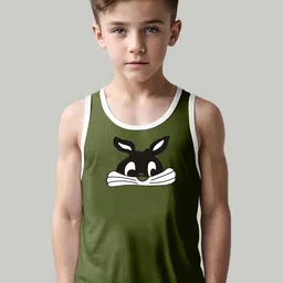 MGRS Boys Pack Of 2 Printed Cotton Basic Vests image 2