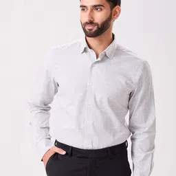 MH&Y Men Solid Spread Collar Cotton Formal Shirt-picture-14
