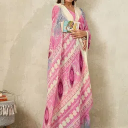 KALINI Zari Poly Georgette Saree image 2