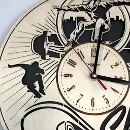 QEZNEF Beige Solid Traditional Wall Clock image 5