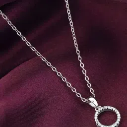 GIVA 925 Silver Circle of Joy Pendant with Link Chain-picture-21