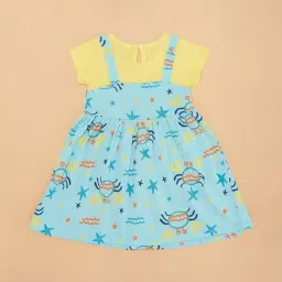Pantaloons Baby Kids Blue Cotton Printed Dress image 2