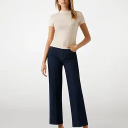 Guess Beige Embellished Slim Fit T-Shirt image 4