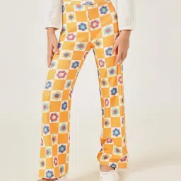 One Friday Kids Multi Cotton Floral Jeggings-image-2