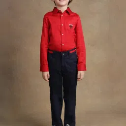 One Friday Kids Blue Regular Fit Trousers image 5